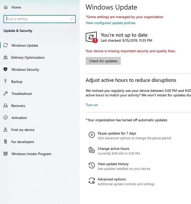 Windows update error 0x80240017 - Fixed