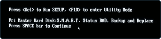 Primary Master Hard Disk Error